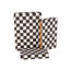 Boîte de rangement en simili cuir Cole et gris avec motifs géométriques multicolores-77001237