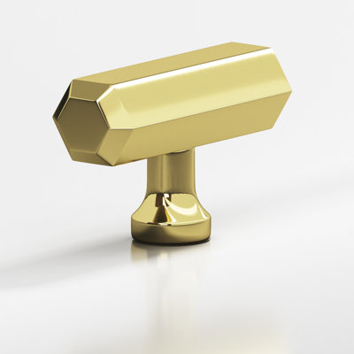 Hexagonal, T Cabinet Knob With Flared Post
