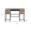 Bureau 47 po avec quatre tiroirs brun et noir