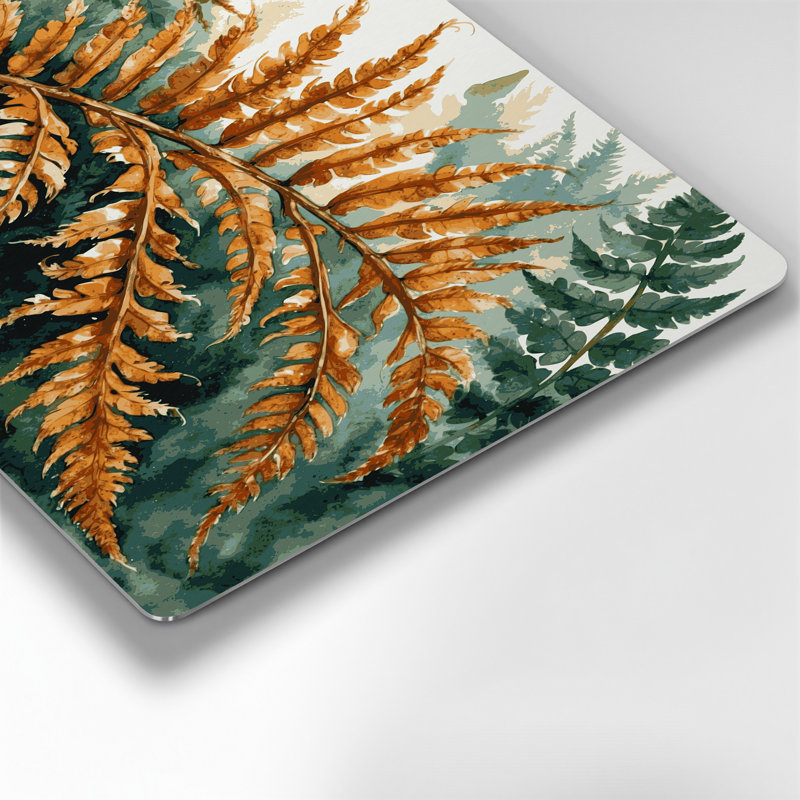 Botanical Cinnamon Fern Brown Metal Wall Art, 20" H x 30" W