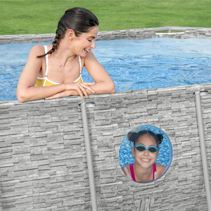 Bestway Power Steel Oval Above Ground Pool Set with Filter and Pump