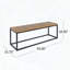 Banc industriel en bois d'acacia et en métal