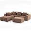 Velours côtelé luxueux à 5 places, sans assemblage, aménagement flexible, sièges moelleux, mousse multi-densité à conception haute densité, coussins, éponge-1244314003