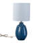 19 po Lampe de table Cobalt Blue Crackle Glaze-1956314887