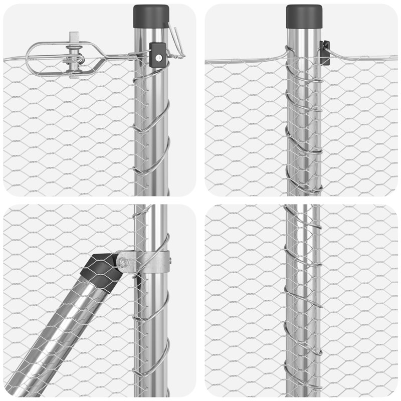 Hexagon Fence Galvanised Steel, 60cm H x 2500cm W