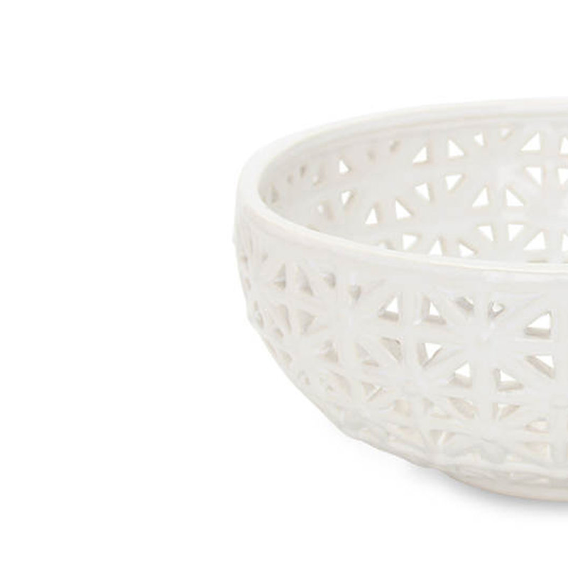 Marquel Handmade Ceramic Decorative Bowl 1, White