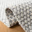 Tapis gris / blanc en laine / coton à tissage plat Montauk-936508274