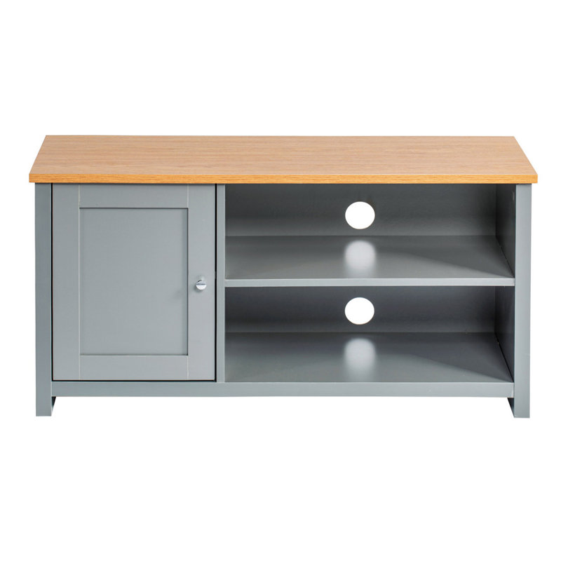 Bollman Unfinished TV Stand for TVs up to 32", Oak/Grey