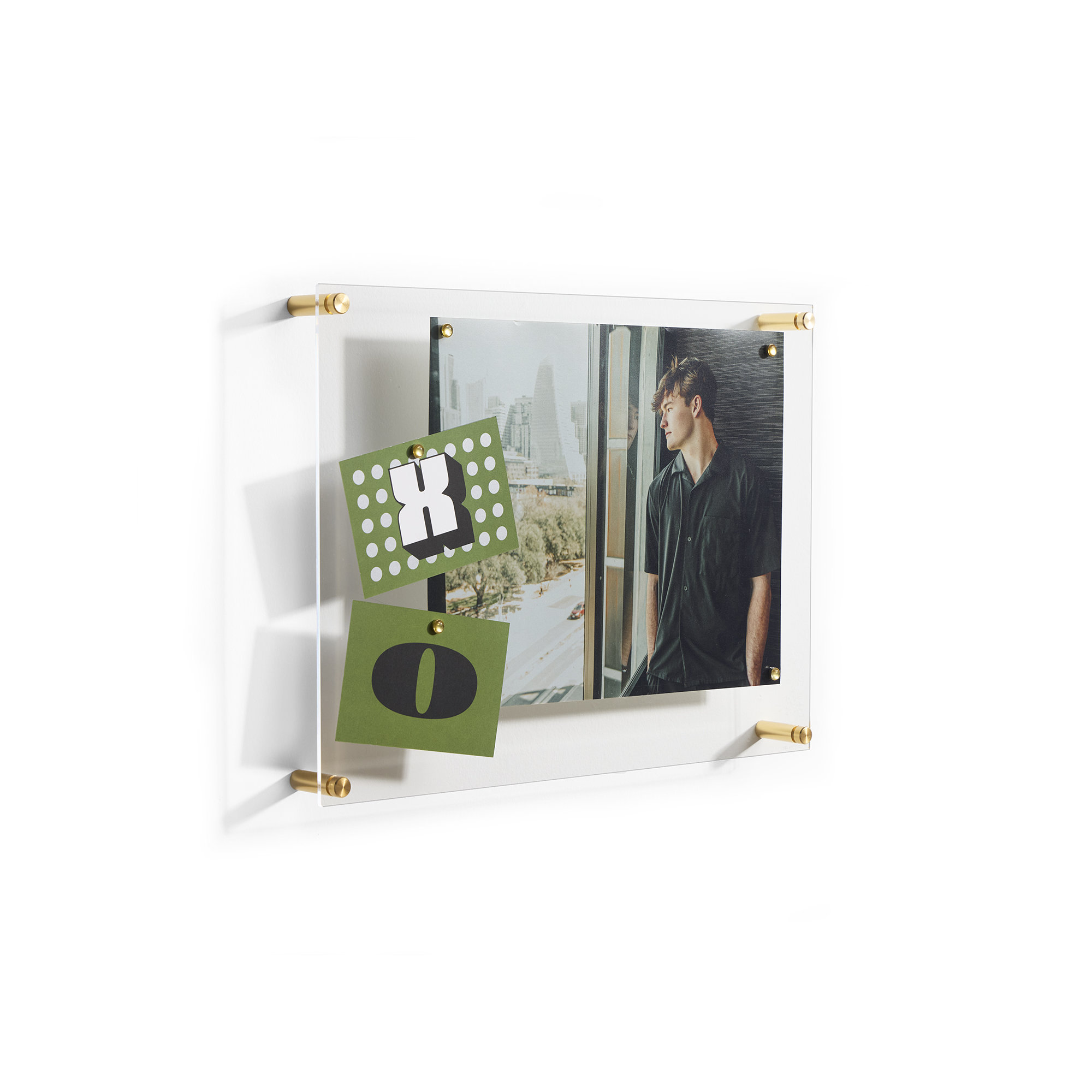 Easy Change Memo Board + Magnets, Gold, 14" x 19"