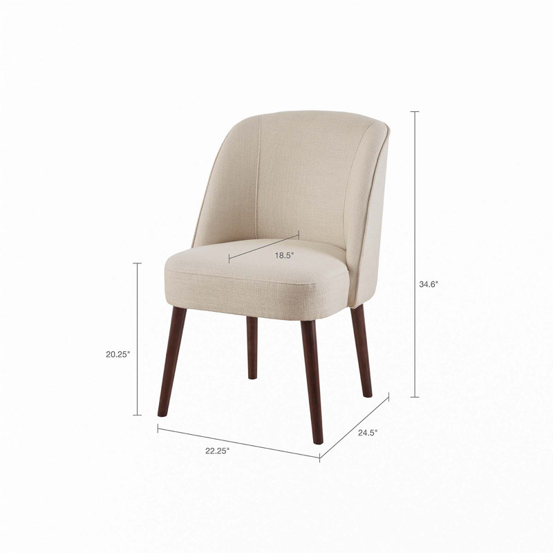 Chaise de salle à manger à dossier arrondi (ensemble de 1)