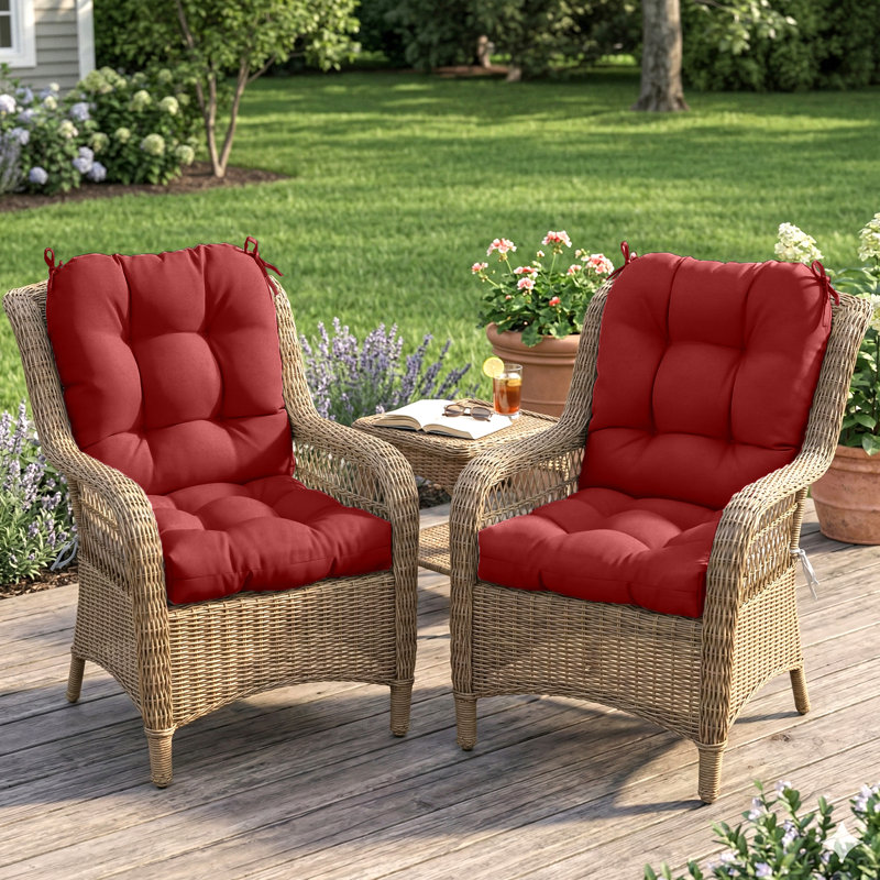Ensemble de 2 coussins de remplacement pour l'extérieur, Rouge