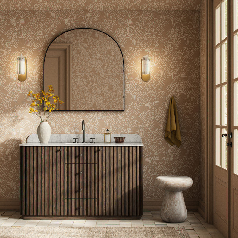 Malden Single Wide Vanity-Satin Espresso Oak