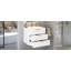 Meuble-lavabo mural moderne de 24 po avec lavabo en céramique et poignées en métal Hazel-123512859