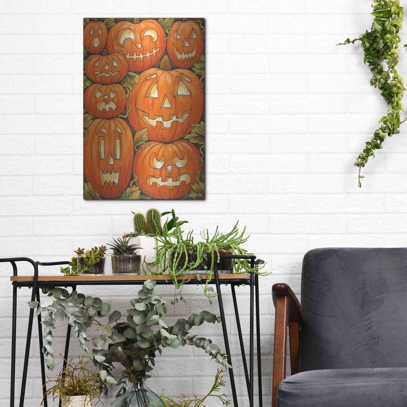 «Jack O Lanterns» par Cathy Horvath, H 16 po x l 12 po