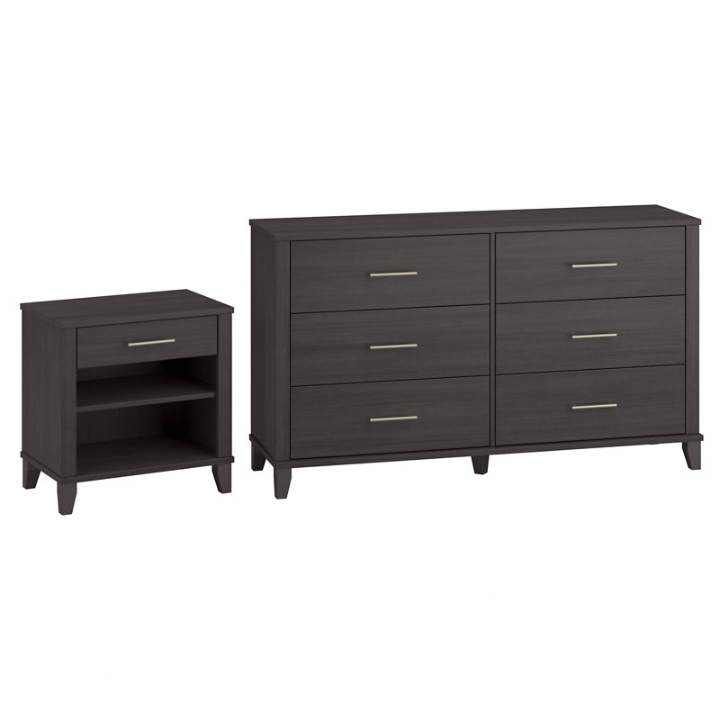 Ensemble de commode 2 pièces Giovanna, Gris tempête