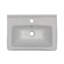 Lavabo de salle de bain mural rectangulaire en céramique 19,88 "X 14,25" avec barre à serviettes et trop-plein noir