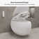 Egg-Shaped Smart Bidet Toilet With Multi-Function Wand 1.28Gpf
