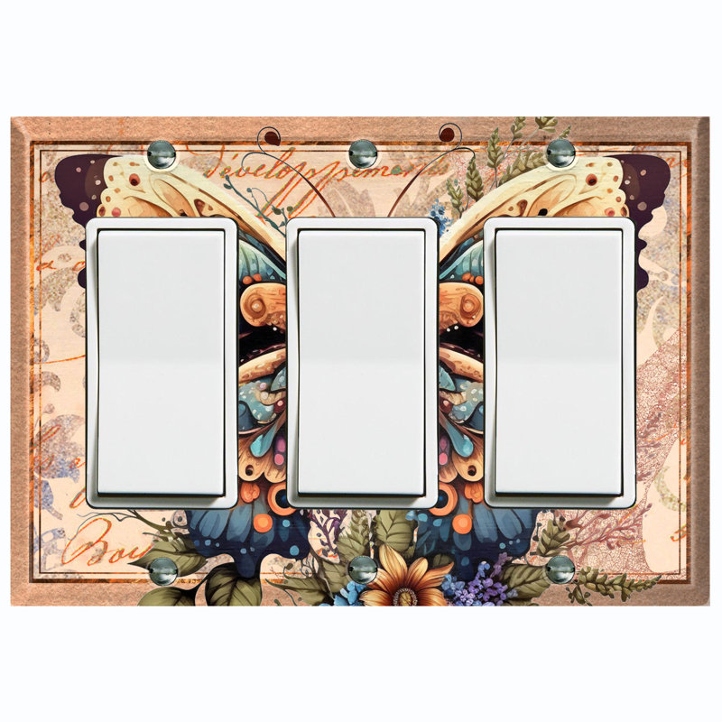Copper Rust Patina Teal Print 3 - Gang Rocker Standard Wall Plate