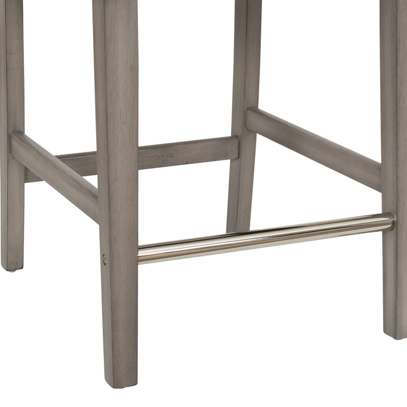 Idleman Upholstered Counter & Bar Stool, Beige, Counter Stool (24.75” Seat Height)