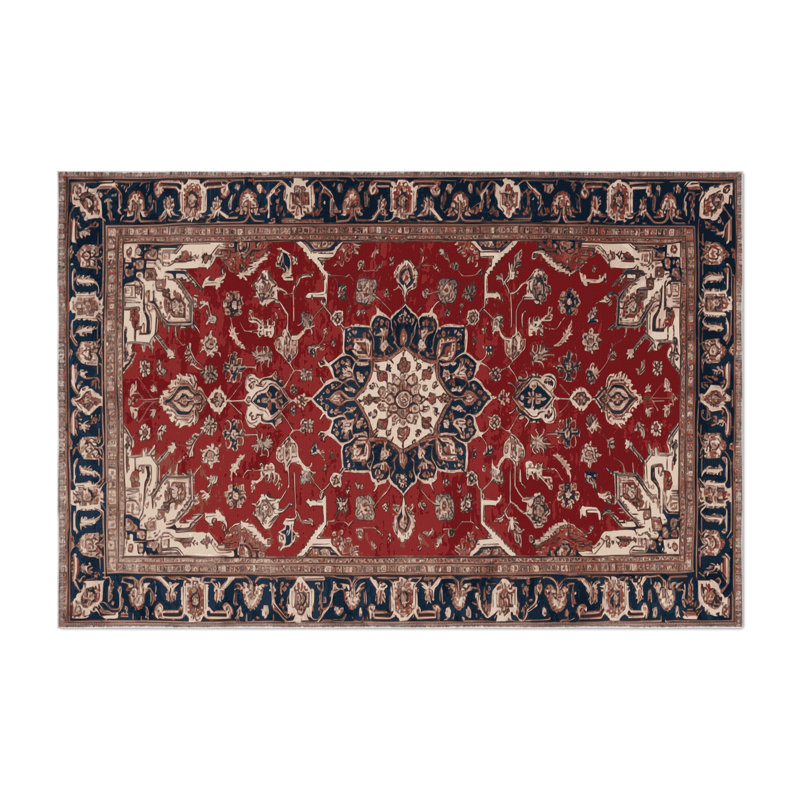 Tapis d'intérieur et d'extérieur brun Persian, Rectangulaire 2 pi x 3 pi