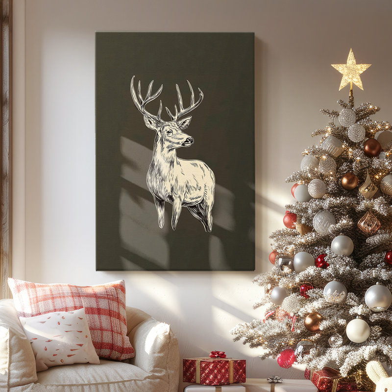 «Chalk Blessing of Mistletoe» - Toile tendue avec châssis de qualité supérieure