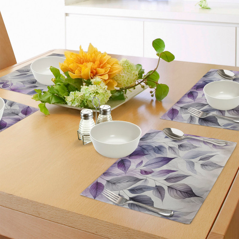 Ensemble de 4 napperons en mauve Ambesonne