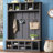 78''H Modern Hall Tree With Wide Storage Seating Bench, Entryway Shoe Cabinet With 13 Compartments, Elegant Coat Rack With 6 Hooks For Mudroom-1591410485
