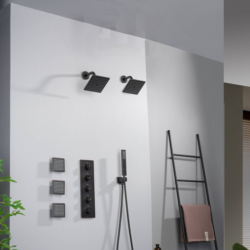 Thermostatic All-In-One Kit with Rough in-Valve, Oil Rubbed Bronze