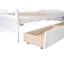 Lit de jour simple avec deux tiroirs - Fabriqué en bois massif pour une chambre à coucher élégante et fonctionnelle, le blanc offre un grand espace de rangement-95089125