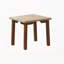 Ensemble de 3 tables basses beiges et brunes et 3 tables de bout
