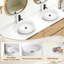 Meuble-lavabo mural en chêne naturel avec vasque ronde en céramique-600534123