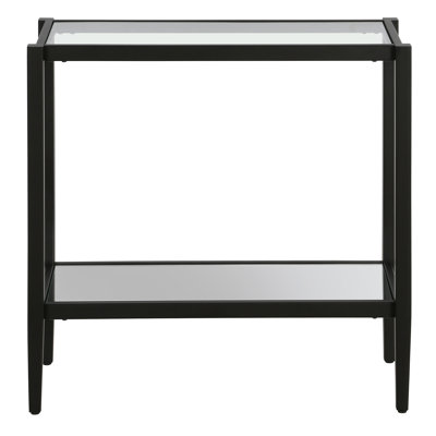 Table d'appoint rectangulaire avec tablette en miroir Hera