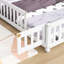 Tête de lit blanche en forme de maison de lit avec clôture - structure en bois de pin pour le confort et la fermeté de la chambre à coucher,
