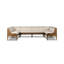 Priscilla Dining Banquette U Shape 129"-Crypton Wayfarer Snow