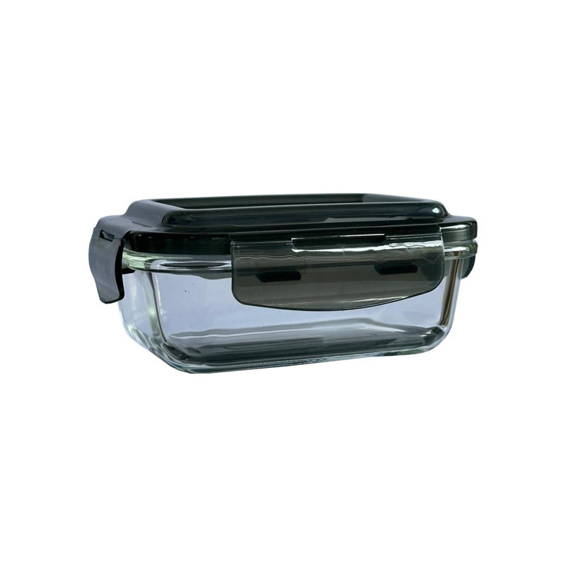 Roshawnda Glass Food Storage Container Pack of 2 Airtight Glass Food Storage Container 620ml