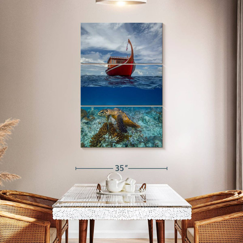 Tortue exotique des Maldives, H 50 po x l 32 po