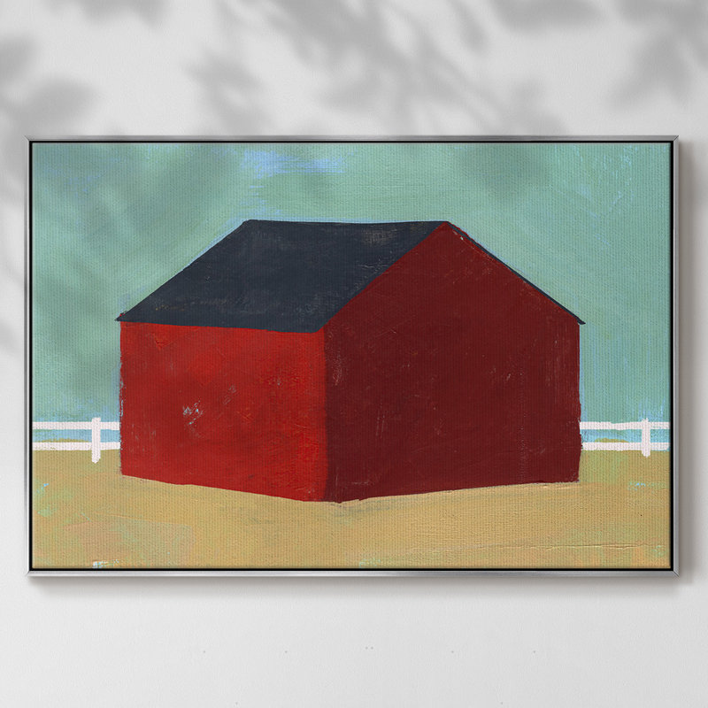 Toile tendue encadrée Big Red One III, H 25 po x l 37 po x P 2 po, Encadrement argenté