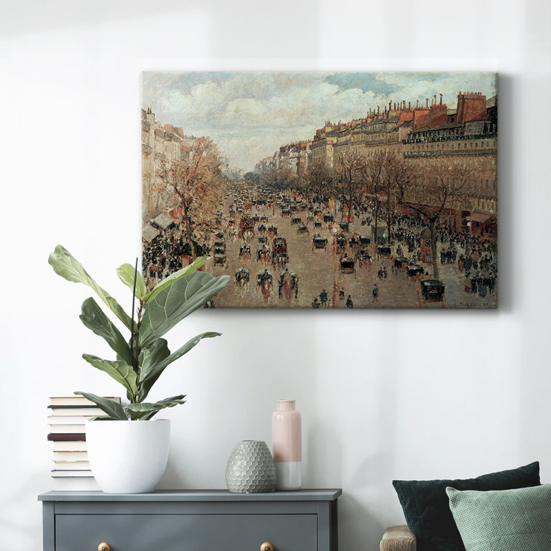 Paysage rétro-DII, H 13 po x l 19 po x P 1,5 po, Toile tendue
