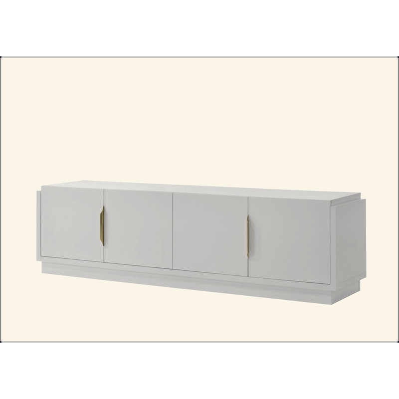 Palmer 70"W White 4-Door TV Stand