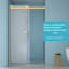 Porte de douche coulissante simple l 48 po x H 76 po - Verre trempé de 8 mm avec cadre en acier inoxydable 304-121381963