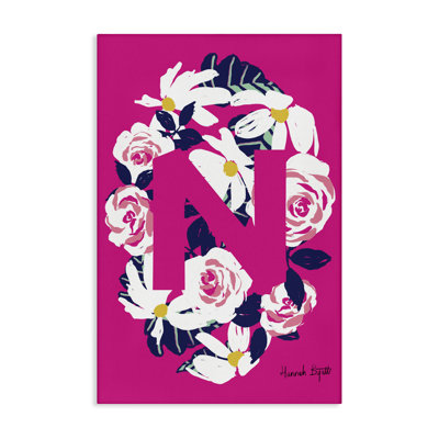 Art floral, lettre et toile florale par Hannah Louise Byatt