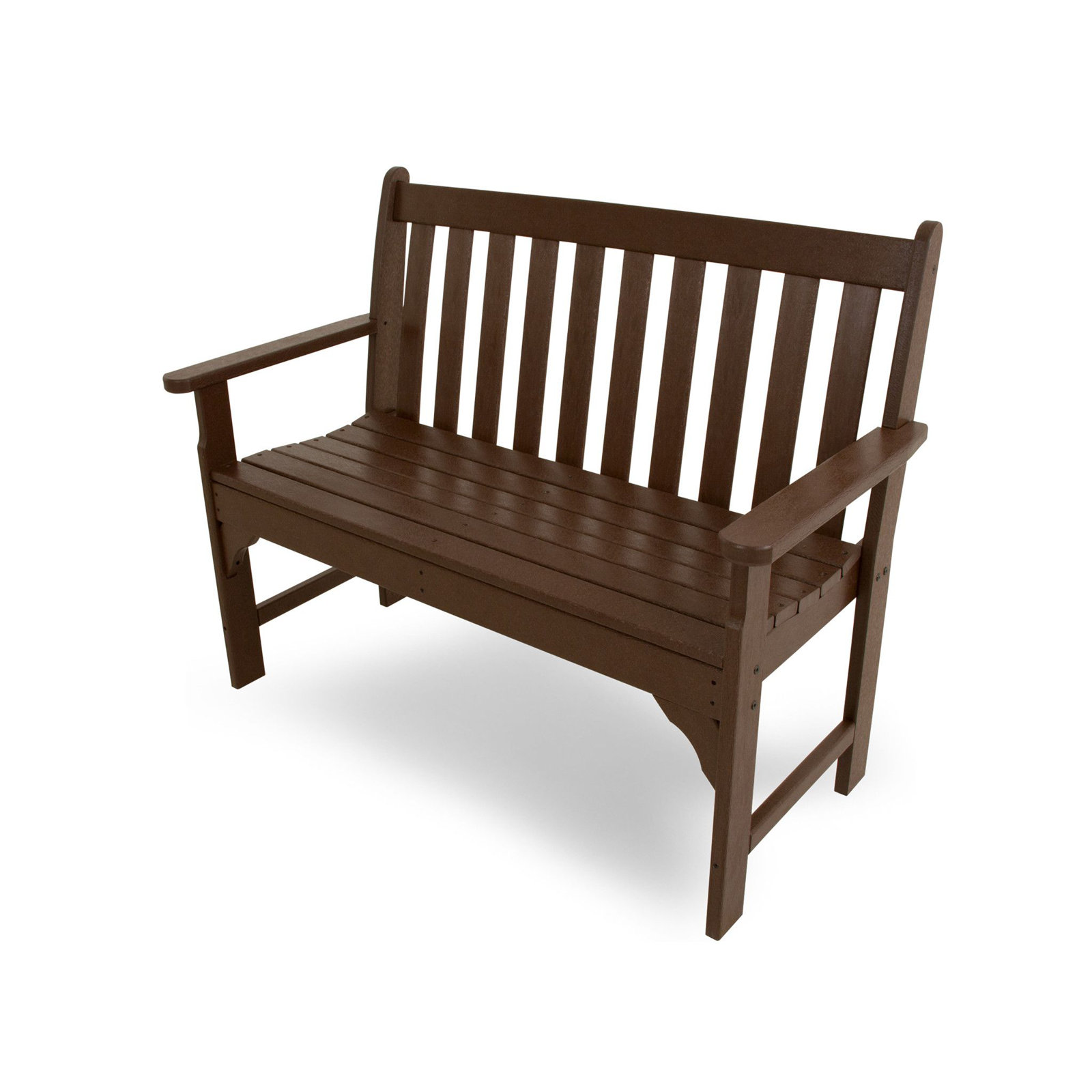 POLYWOOD® Vineyard Garden Bench, 35.25" H x 60" W x 24" D, Mahogany