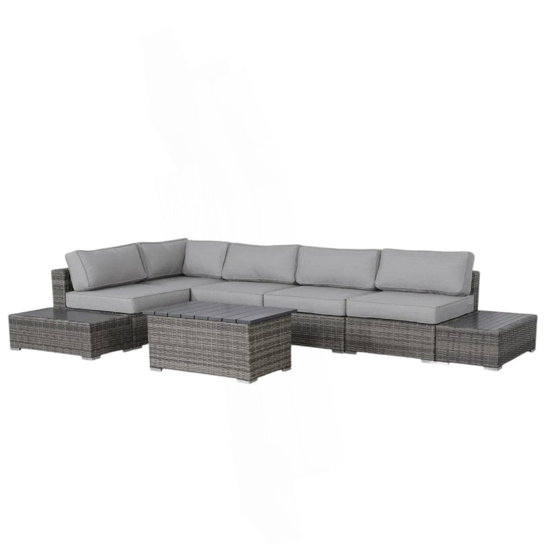 Outdoor 4-Person Rattan Wicker Sofa Set With Cushions – Ready To Use
