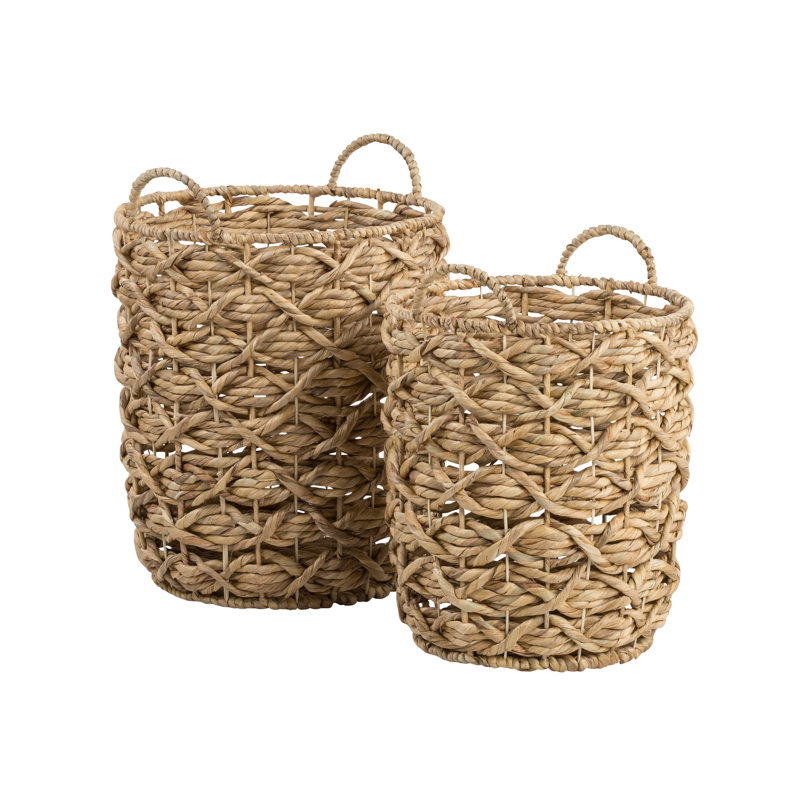 Bay Isle Home Haydenville 2-Piece Wicker General Basket