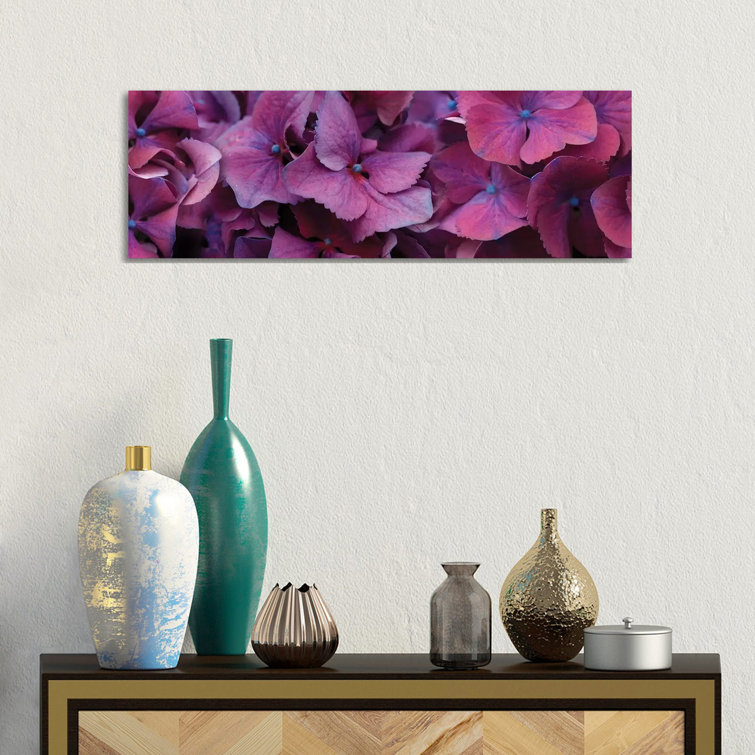 Close-Up Of Hydrangea Flowers I - Wrapped Canvas Panoramic Print