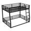 Lit superposé en métal pour adolescents et adultes, structure robuste, peu encombrante, sans bruit, sans sommier, noir-605940968