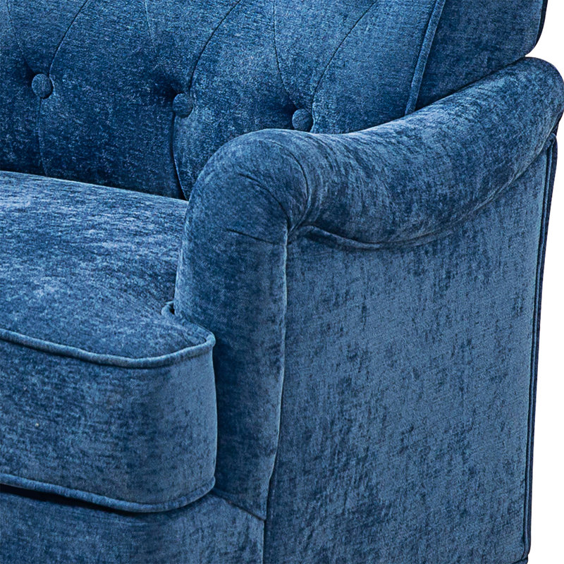 Chaise rembourrée, Bleu