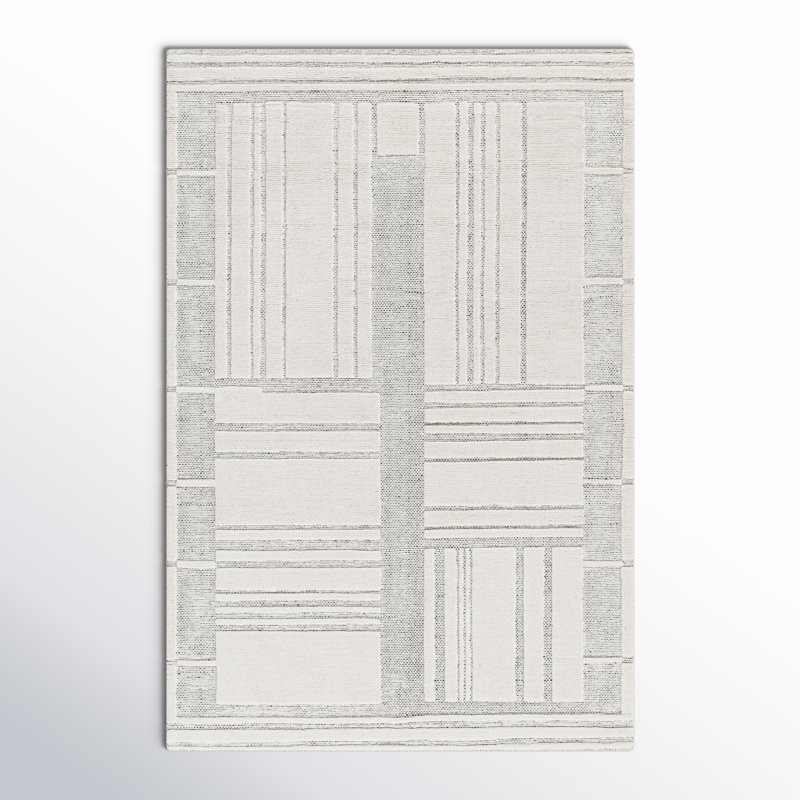 Molde Hand Loomed Wool Abstract Area Rug, Rectangle 2' x 3'