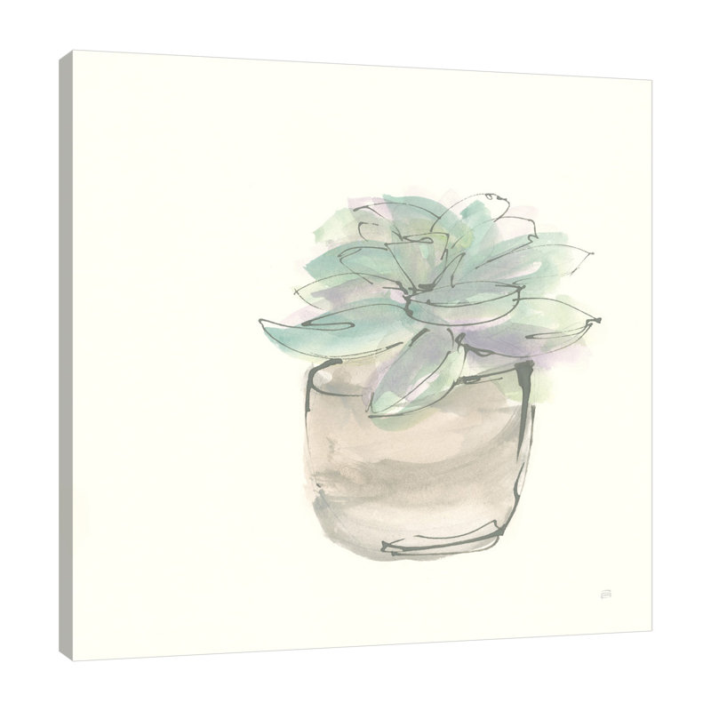 "Succulent IV", toile tendue par Chris Paschke, H 18 po x l 18 po x P 1,5 po