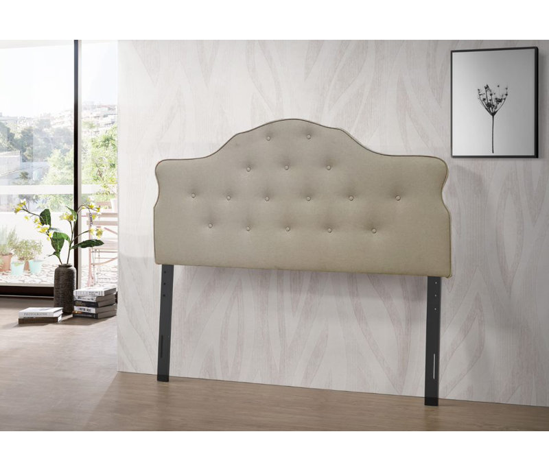 Tête de lit tapissier Capitola, Beige, Grand
